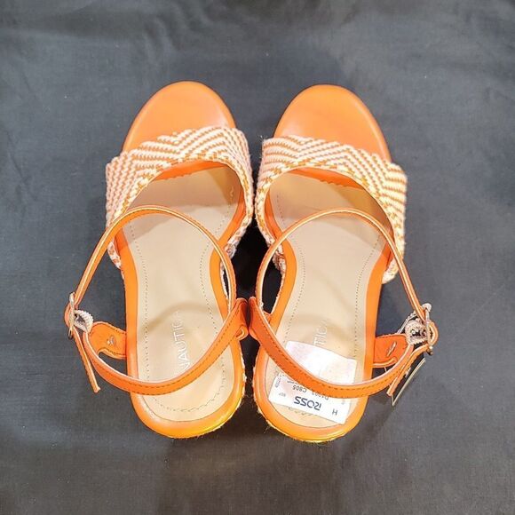 BRAND NEW NAUTICA OPEN TOE HIGH HEEL WEDGE SANDAL S2 - Picture 7 of 14